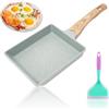 Yuragim Padella Tamagoyaki, Padella squadrata per frittata giapponese tamagoyaki,padella per friggere, per piano cottura e induzione, rivestimento antiaderente