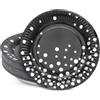 HNH 23 cm Piatti di carta Nero con lamina d'argento 50 Pezzi Piatti per cena usa e getta Piatti monouso per feste