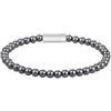 BOSS Jewelry Braccialetto di Perline da Uomo Collezione SPHERE BEADS in Acciaio Inossidabile con Ematite Grigia - 1580790M, with Grey Hematite Beads
