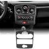 KUNGKIC Per Renault Clio 3 2006-2012 Fibra di carbonio Auto CD AC Centrale Climatizzatore Pannello di controllo Uscita aria Telaio Decorativo Interno Adesivo Accessori, Regalo (Nero)
