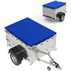 YALYAYA Telone per rimorchio, 258 x 136 x 10 cm, in PVC, rinforzato, impermeabile e resistente agli strappi, ideale per Stema Böckmann 750 kg (blu)