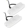 Qiping 2PCS luci ingombro rimorchio LED 12v 24v fanali d'ingombro Bianco, luci di Posizione Laterali con riflesso per Camper, roulotte e rimorchi