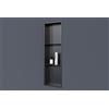 BERNSTEIN Nicchia da parete NT3090010X con ripiano portaoggetti - in acciaio inox - 30 x 90 x 10 cm (L x A x P) - colore selezionabile, Colore:Gunmetal