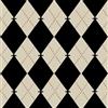 ICYEHAO Carta Adesiva per Mobili Geometrico Nero e Beige,44 x 500cm Carta da Parati Righe Beige Cart da Parati a Rombi Cart Adesiva per Mobili,Camera da Letto,Soggiorno,Bagno,Cucina