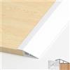 LIHIQIYA Modanatura per porte in PVC, profilo di transizione autoadesiva, per pavimenti in parquet, laminato (bianco, da 10 mm a 15 mm, 2 m)