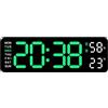 Generico Orologio Da Parete Digitale - ANNUNCIA LED, Orologio Da Telecomando | Orologio Da Parete Di Grandi Dimensioni Con Calendario Della Temperatura Della Data Per I Corridoi Di Casa Lounge Garage Studios V