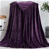 Highdi Coperta Pile Divano Plaid, Morbida Coperte per Letto Singolo Matrimoniale Soffice e Calda Coperta Pile Invernale per Animali Bambini Adulti (200x230CM,Viola Intenso)