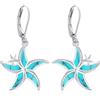 Eusense Orecchini a Stella Marina in Argento 925 Orecchini a Stella Marina in Turchese Animali Marini Gioielli a Stella Marina Regalo per Donne Ragazze