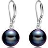 VONALA Orecchini con perle in argento Sterling, da appendere, per donne e ragazze, medium, Argento Argento sterling, Pietra di luna