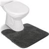 FCSDETAIL Tappeti da Bagno a Pelo Lungo Antiscivolo, Tappetino Lavabile in Lavatrice con Microfibre Morbide Assorbenti per Vasca, Doccia e Bagno (U - 50X50 cm, Carbone)