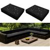 Hiseng Copriseduta Divano Impermeabile da Esterno 2 Pezzi Fodera per Cuscini del Divano da Giardino con Cerniera, Coprisedile Sostitutivi Universale per Divano e Sedile (65x65x10cm,Nero)