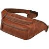 STILORD 'Devon' Marsupio Uomo Pelle Cognac Vintage - Borsello da Cintura Pelle Vera con Molte Tasche - Zaino da Petto Antifurto - L'ideale Marsupi per Viaggi e Festival