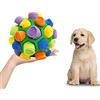 Jiahuade Palla da Fiuto per Cani,Sniffing Ball per Cani,Palla da Sniffing Mat Interattivi,Gioco Sfera Puzzle cani,Tappeto da Fiuto,Giocattolo Puzzle