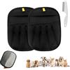 Mizijia 2 Pezzi Pet Hair Remover Glove+ Pettine Antipulci, Yomi Pet Guanto, Guanto Elettrostatico Peli Gatto, Guanto Rimuovi Peli Animali, Double-Sided Magnetico Pet Hair Remover Glove