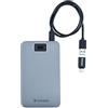 Verbatim Executive Fingerprint Secure HDD - 1 TB - Grigio - Disco rigido esterno con lettore di impronte digitali - USB 3.1 GEN 1 - per Windows e Mac OSX - Disco rigido portatile - USB-C 53652