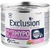 Generico Exclusion Hypoallergenic all breeds Puppy per cani cuccioli di tutte le taglie, gusto MAIALE e PISELLI, ipoallergenico | 6 scatolette da 200 grammi l'una.