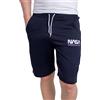Cuba10 NASA - Pantaloncini Uomo Cotone Leggeri per Boxe, Running, Calcio, Tennis e Palestra - Bermuda Sportivi Estivi NBR03 (M, Blu Navy)