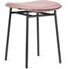 OUTLET CALLIGARIS Calligaris, sgabello fisso Fifties. Struttura mt. NERO OPACO Sedile ROSA