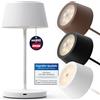 charlique® Dinner Light 2 mini - Lampada da tavolo LED senza fili, ricaricabile con USB, colore bianco - dimmerabile - con una batteria extra potente - per interni ed esterni