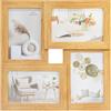 Tutee Cornice Per Foto, Robusta Cornice in Legno MDF, Cornici Foto Multiple da Parete, Portafoto da Parete Multiplo, Decorazioni Murali, Cornici 10x15cm 4PZ (Legno Scuro)