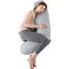 SHANNA Cuscino Gravidanza per Dormire, Cuscino Allattamento Neonato a Forma di U, 100% Cotone Cuscini per maternità e il Corpo Laterale con Federa Sfoderabile e Lavabile