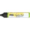 KREUL 49709 - Penna per Candele, Verde Chiaro, 29 ml, Penna per Candele con Punta fine per dipingere, Vernice con Cera d'api per Decorare e dipingere Le Candele