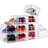 PAIDE P La Box des Sneakers Pack 10uds. Porta Scarpe Trasparenti per Scarpe da Ginnastica. Scatole Porta Scarpe per la Conservazione. Scatole Scarpe. Espositore di Sneakers. (10pcs Transparent)