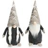 com-four® 2x coppia premium di elfi di Natale per decorazioni natalizie, figure scandinave come decorazioni invernali, sgabelli angolari come decorazioni per la stanza o regali