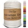 OurTop Corda Macramè, 2mm x 840m Filo Macrame Corda Macramè Filo Morbido Filato Macrame per Appendere La Parete, Fai Da Te, Artigianato, Lavori a Maglia, Lavori Decorativi(Natura)