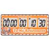 NInE-ROnG Pensionamento Timer 9.999 Giorni Orologio Digitale per il Conto Alla Rovescia Forti Allarmi,Cronometro ad Adsorbimento con Magnete Timer a Batteria Sostituibile (giallo)