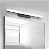 DYKUWEY Lampada da Specchio Bagno 8W 40cm, IP44 Applique LED da Specchio Bagno, Luce bagno Parete, 800 Lumen,Luci da specchio 110-240V, Non-dimmerabile (Nero,Bianco Freddo 6000K)