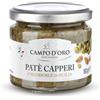 CAMPO D'ORO | Paté di Capperi con Mandorle di Sicilia 180 GR. Specialità siciliane per ricette, sugo pronto siciliano prodotto con capperi e mandorle di Sicilia. 100% Made in Italy