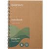 econovo Quaderno a spirale econovo A4 / carta riciclata al 100% con inchiostro di soia / 80 fogli a righe / 1 pezzo marrone/copertina Kraft/per ufficio e scuola/diario blocco note taccuino aziendale blo