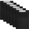 Bnnrjia 7 PzA4 Portablocco Plastica,Cartellina Portadocumenti A4, Cartella Portablocco,Cartellina Rigida con Pinza, Cartelletta Blocca Porta Fogli A4 per Studenti Insegnanti Forniture Ufficio Forniture,Nero