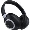 LORELEI B-C6 Cuffie senza fili Over-Ear, 50H Playtime, pieghevoli, leggere, Bluetooth, bassi profondi, microfono incorporato, paraorecchie in memory foam, per viaggi (Space Black)