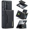 Mxinxiu Custodia a portafoglio 2 in 1 per Samsung Galaxy Z Fold 6, custodia in pelle di alta qualità con porta carte di credito staccabile portafoglio con fibbia design cover - nero