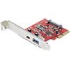StarTech.com Scheda PCIe a 2 porte 10Gbps USB-A e USB-C - USB 3.2 Gen 2 PCI Express tipo C/A Host Controller Card Adapter (PEXUSB311AC3)