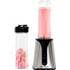 GRUNKEL - BAT-350 SMOOTH SS 350 W con lame in acciaio inox, capacità 600 ml, 2 contenitori portatili, pulsante un tocco, base antiscivolo e indicatore luminoso