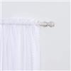 Elegant Comfort Tende semi-trasparenti con nappe con pompon - Set di 2 pannelli - con tasca per asta da 5 cm - Tende per soggiorno, camera da letto, 60 x 84 cm, colore: bianco