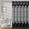 Lush Decor Boho Medallion - Tenda da doccia, 183 x 183 cm, colore: Nero