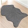 Comart, Tappeto Carezza, Super Morbido, Soffice e Peloso, Design Moderno e Comfy, per Salotto, Camera da Letto, Scendiletto, Lavabile in Lavatrice, Colore Tinta Unita Antracite, Sagomato 60x90 cm