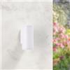 M Ledme - Applique da parete bianca a tubo LED 2X3W, luce calda 3000K, impermeabile IP54, lampada moderna per giardino, terrazza, ingresso e patio