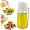BEPER C102SPE004 Spruzzino Olio per Friggitrice Aria 2 in 1, Contenitore in Vetro da 480 ml per Oliera Spray da Cucina, Beccuccio Versatore + Spray