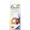 folia 989/10 - Luce blu a LED, 10 pezzi con⌀ 3 x 2,3 cm, frequenza di lampeggio di 3,4 Hz, impermeabile, funziona fino a 12 ore, incl. 20 batterie e 10 cuscinetti adesivi