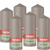 Bolsius - Essentials - candela a pilastro - tortora - 15cm - 6 pezzi - candela decorativa - contiene cera vegetale naturale - senza olio di palma