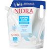 NIDRA | Eco-Ricarica Saponelatte Idratante, con Proteine del Latte, Formato Convenienza, Dermatologicamente Testato, Made in Italy, 1000 ml
