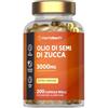 Horbäach Olio di Semi di Zucca Capsule 3000 mg | Pumpkin Seed Oil Integratore | Spremuto a freddo ed extravergine | 200 capsule molli | Horbaach