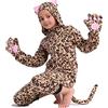 Rabtero Bambini Animale Onesie Costume, Unisex Cheetah Onesie Costume, Leopardo Onesie Costume, Bambini Halloween/Natale/Carnevale Festival Costume per Bambini 4-6