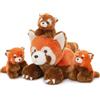 MorisMos Panda Peluche Mamma con Cuccioli Nella Pancia, Grande Realistico Panda Pupazzo Giocattolo di Peluche Animali Morbido Kawaii, Carino Regalo per Bambina Ragazze Compleanno Decorazion