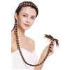 WIG ME UP - N1038-12 Toupet Treccia su cerchietto Molto lunghi Costume tradizionale Castano Castano chiaro 95 cm